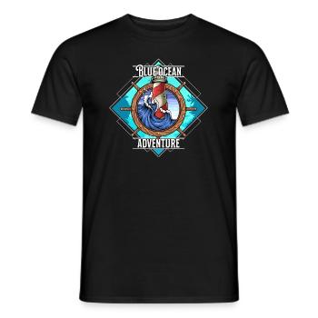Lighthouse sea ocean - Men's T-Shirt - black - Front - AI Model Male 178 light (178cm)