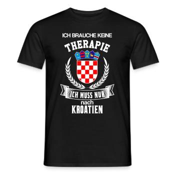 Je n'ai pas besoin d'une thérapie design croate - T-shirt homme - noir - Devant - AI Model Male 178 light (178cm)