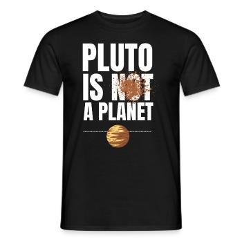 pluto planet - Men's T-Shirt - black - Front - AI Model Male 178 light (178cm)