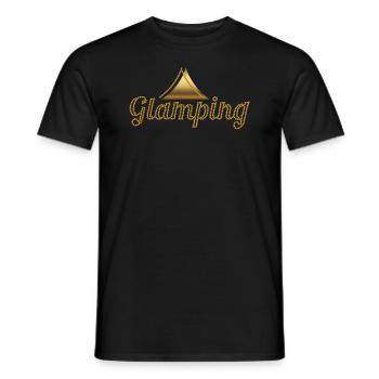 glamping gold - Men's T-Shirt - black - Front - AI Model Male 178 light (178cm)