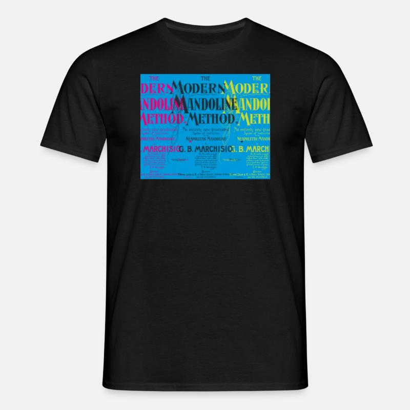 Modern Mandoline Method - Collage - Männer T-Shirt - Schwarz