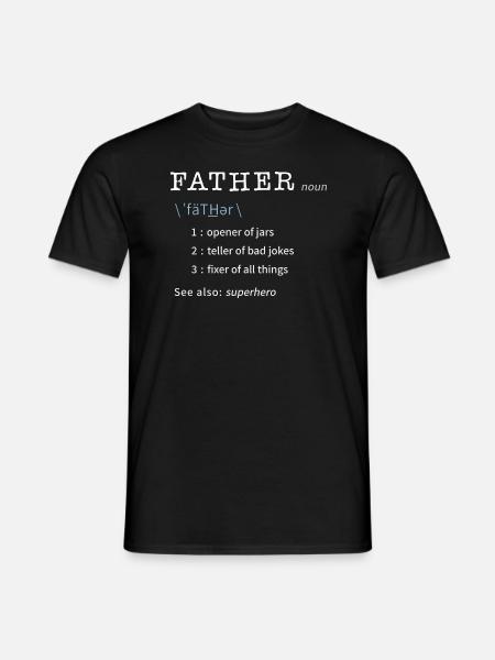 Vater / Papa Lexikon - Vatertag - Männer T-Shirt - Schwarz