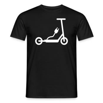 E-Scooter E-Roller Scooter - T-shirt homme - noir - Devant - AI Model Male 178 light (178cm)