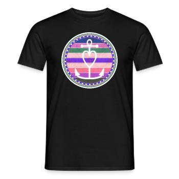 Norddeutsch Plattdeutsch Nordsee Ostsee Anker - Männer T-Shirt - Schwarz - Vorne - AI Model Male 178 light (178cm)