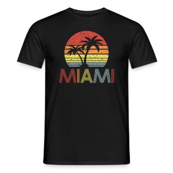 Miami - T-shirt homme - noir - Devant - AI Model Male 178 light (178cm)