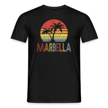 Marbella - Men's T-Shirt - black - Front - AI Model Male 178 light (178cm)