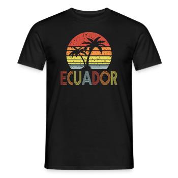 Équateur - T-shirt homme - noir - Devant - AI Model Male 178 light (178cm)