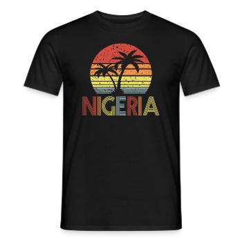 Nigéria - T-shirt homme - noir - Devant - AI Model Male 178 light (178cm)