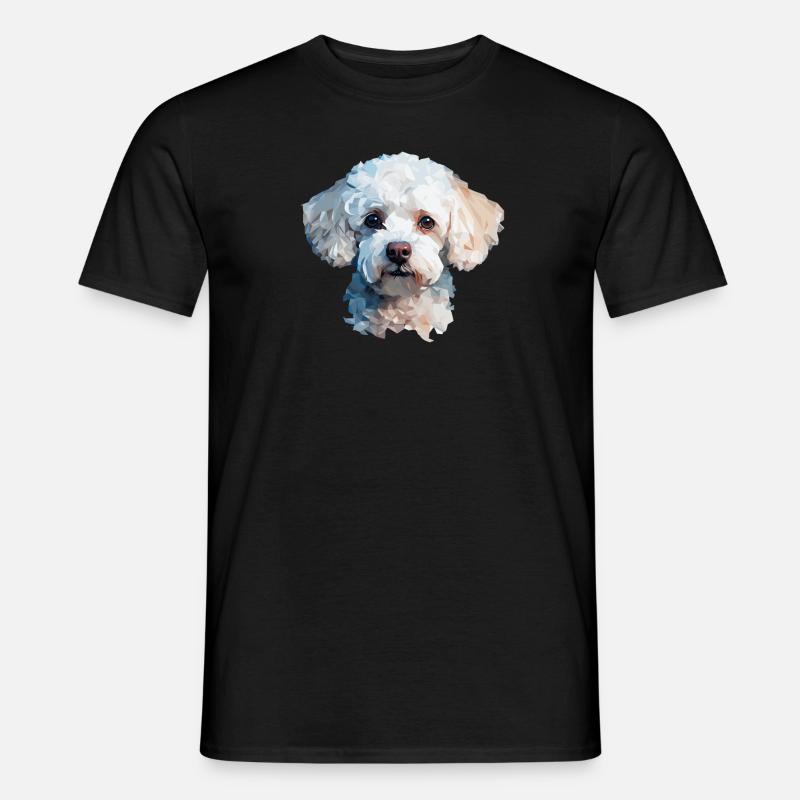 Poodle Polygon Design - Men’s T-shirt - black