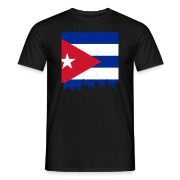 Cuba Flag Caribbean Vacation Cuba Travel Havana - Men's T-Shirt - black - Front - AI Model Male 178 light (178cm)