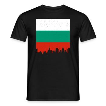 Drapeau bulgare Drapeau bulgare Sables d’or - T-shirt homme - noir - Devant - AI Model Male 178 light (178cm)