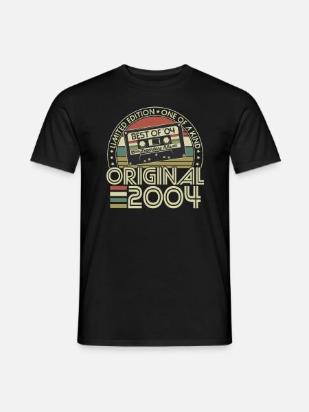 Original 2004 Jahrgang Vintage Retro Geburtstag - Männer T-Shirt - Schwarz