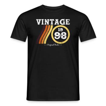 Classic Vintage 1998 - Edition Limitée Retro 26 - T-shirt homme - noir - Devant - AI Model Male 178 light (178cm)
