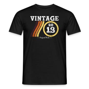 Classic Vintage 2013 - Édition Limitée Retro 11 - T-shirt homme - noir - Devant - AI Model Male 178 light (178cm)