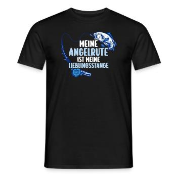 Angler Fishing Fishing Rod Fishing - Men's T-Shirt - black - Front - AI Model Male 178 light (178cm)