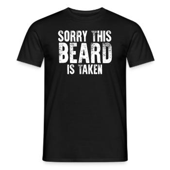 Sorry This Beard Is Taken Funny Valentines Day - Men's T-Shirt - black - Front - AI Model Male 178 light (178cm)