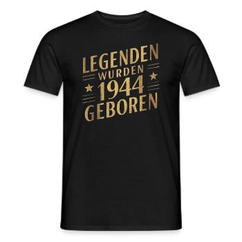 Legends were born in 1944 - Men's T-Shirt - black - Front - AI Model Male 178 light (178cm)