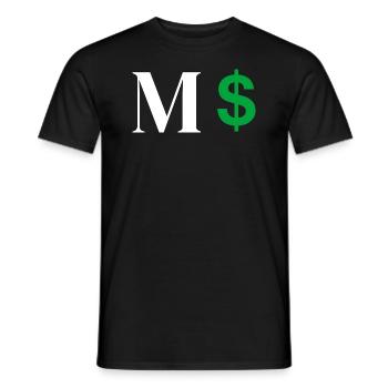 Buchstabe M Dollar - Männer T-Shirt - Schwarz - Vorne - AI Model Male 178 light (178cm)