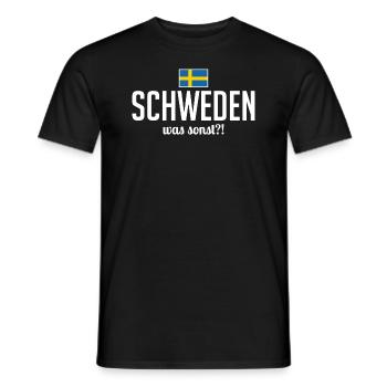 Schweden was sonst Spruch Skandinavien - Männer T-Shirt - Schwarz - Vorne - AI Model Male 178 light (178cm)