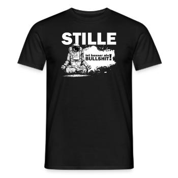 Silence, Bullshit, Saying, T-Shirt - Men's T-Shirt - black - Front - AI Model Male 178 light (178cm)