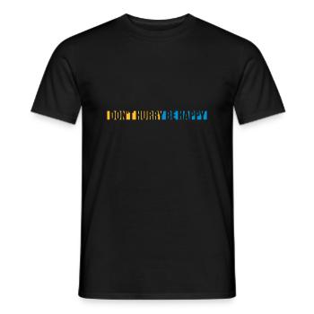 Ne vous dépêchez pas d’être heureux - T-shirt homme - noir - Devant - AI Model Male 178 light (178cm)