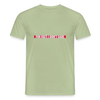 Je me fiche des faits - T-shirt homme - vert sauge - Devant - AI Model Male 178 light (178cm)