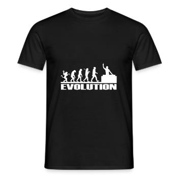 DJ Disc jockey Evolution - Men's T-Shirt - black - Front - AI Model Male 178 light (178cm)