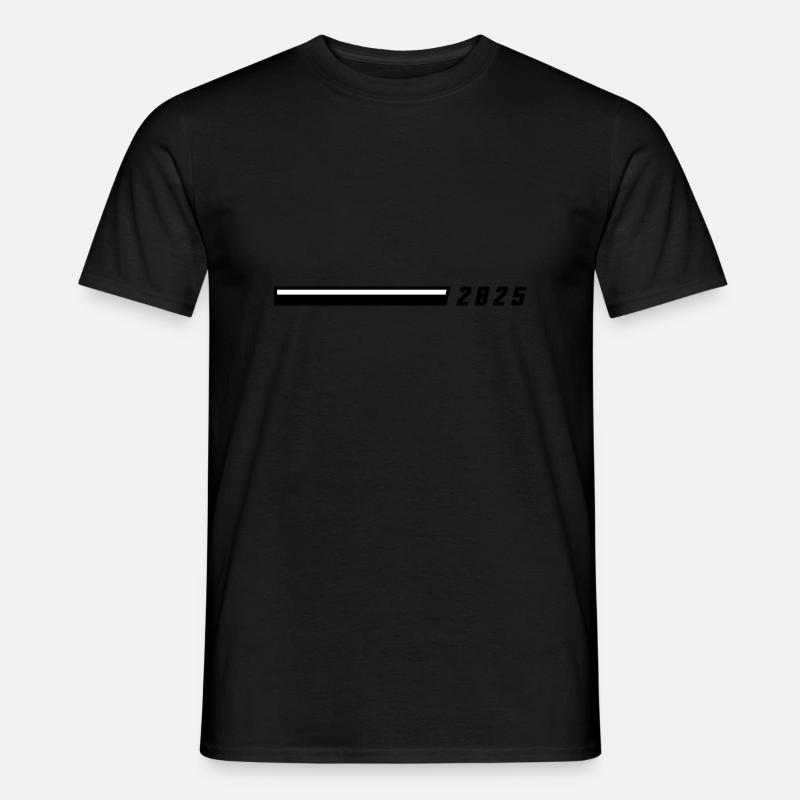 2025 Jahr - Männer T-Shirt - Schwarz