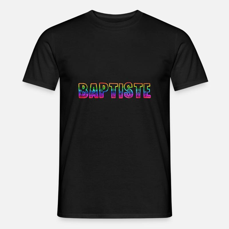 baptiste rs regenbogen - Männer T-Shirt - Schwarz