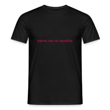 Le karma n’a pas de date limite - T-shirt homme - noir - Devant - AI Model Male 178 light (178cm)