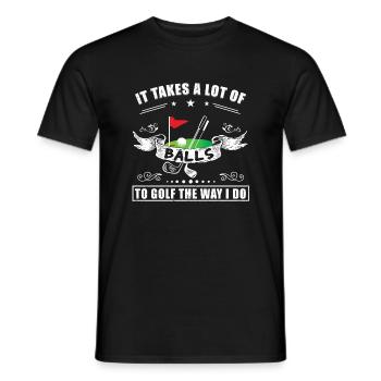 Lustiger Golf Spruch - Golfspieler Geschenk - Männer T-Shirt - Schwarz - Vorne - AI Model Male 178 light (178cm)