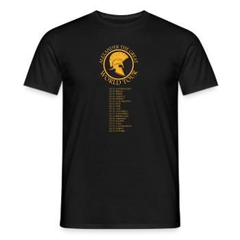 Histoire ancienne - Alexandre Le Grand Tour du Monde - T-shirt homme - noir - Devant - AI Model Male 178 light (178cm)