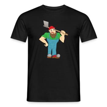 Bûcheron - cadeau de hache des montagnes des Alpes - T-shirt homme - noir - Devant - AI Model Male 178 light (178cm)