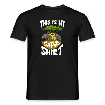 Safari Afrika Geschenk Shirt - Wüste Elefant - Männer T-Shirt - Schwarz - Vorne - AI Model Male 178 light (178cm)