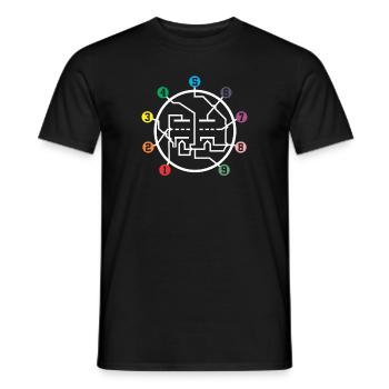 Analoges Vakuumröhren-Pin-Layout Verstärker Audio - Männer T-Shirt - Schwarz - Vorne - AI Model Male 178 light (178cm)