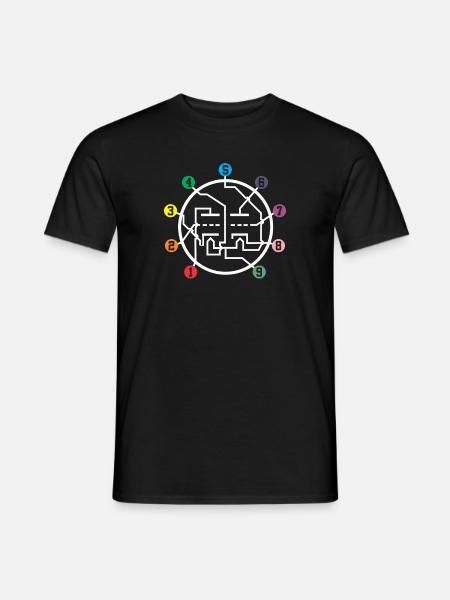 Analoges Vakuumröhren-Pin-Layout Verstärker Audio - Männer T-Shirt - Schwarz
