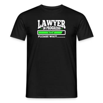 Lawyer in Work Funny Lawyer Student Gift - Men's T-Shirt - black - Front - AI Model Male 178 light (178cm)