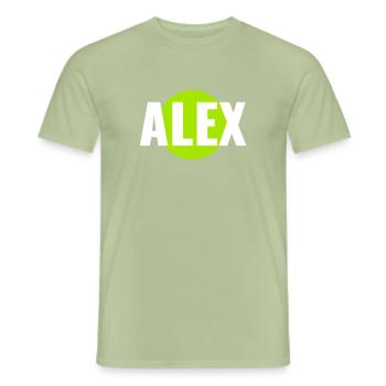 Alex Alexander - Männer T-Shirt - Sage - Vorne - AI Model Male 178 light (178cm)