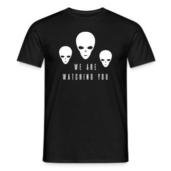 Extraterrestre extraterrestre nous vous voyons tête extraterrestre - T-shirt homme - noir - Devant - AI Model Male 178 light (178cm)