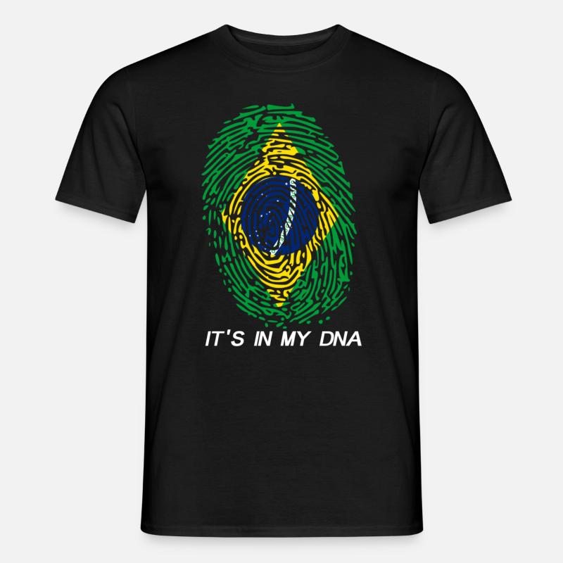 Brésil Drapeau brésilien C'est dans mon ADN - T-shirt homme - noir