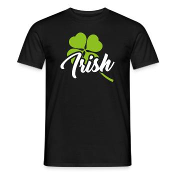 Irish Lucky Clover Saying Ireland - Men's T-Shirt - black - Front - AI Model Male 178 light (178cm)