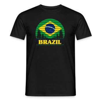 Brasilien - Männer T-Shirt - Schwarz - Vorne - AI Model Male 178 light (178cm)