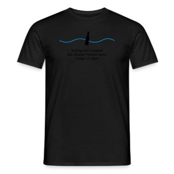Nicht das Wasser reichen - Bier trinken fun Spruch - Männer T-Shirt - Schwarz - Vorne - AI Model Male 178 light (178cm)