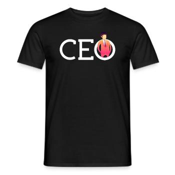 Ceo chief Design for a Chief executive officer - Men's T-Shirt - black - Front - AI Model Male 178 light (178cm)