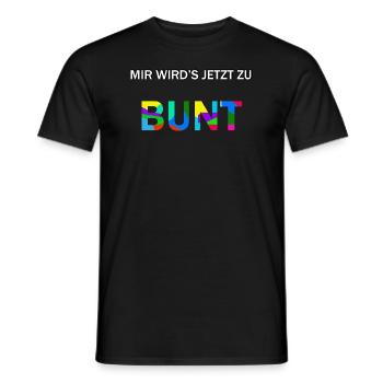 Mir wird's jetzt zu bunt! - Männer T-Shirt - Schwarz - Vorne - AI Model Male 178 light (178cm)