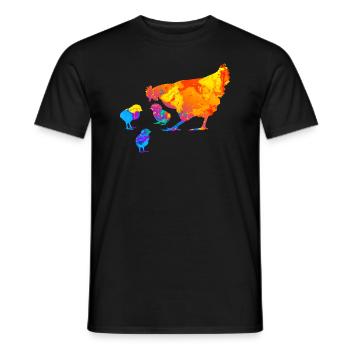 Chicken Chicken Chicken Breeder Chicken Whisperer - Men's T-Shirt - black - Front - AI Model Male 178 light (178cm)