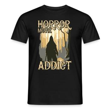 Conception effrayante de fan de films d’horreur - T-shirt homme - noir - Devant - AI Model Male 178 light (178cm)
