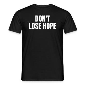 Ne perdez pas espoir - Citations chrétiennes - T-shirt homme - noir - Devant - AI Model Male 178 light (178cm)