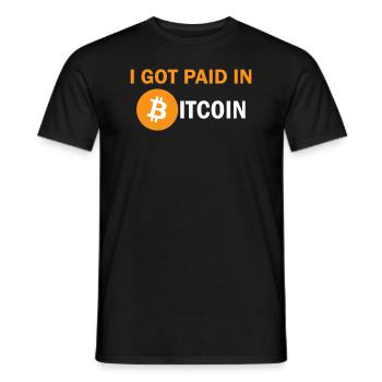 I GOT PAID IN BITCOIN - Männer T-Shirt - Schwarz - Vorne - AI Model Male 178 light (178cm)