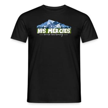 Ses miséricordes sont nouvelles chaque matin - T-shirt homme - noir - Devant - AI Model Male 178 light (178cm)